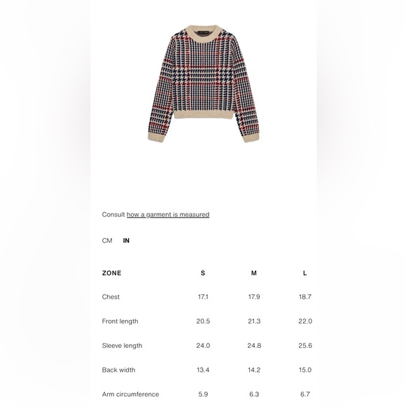 Zara NWT houndstooth wool jumper sweater 0021/110 - Picture 7 of 13